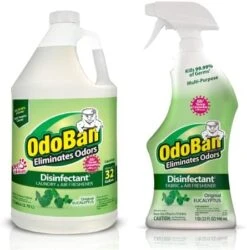OdoBan Ready-to-Use Disinfectant And Odor Eliminator, Set Of 3, 4 Ounce Travel Spray, 32 Ounce Spray, 1 Gallon Concentrate, Original Eucalyptus Scent -Household Cleaning Supply Store 41Y2wLamOLL. AC