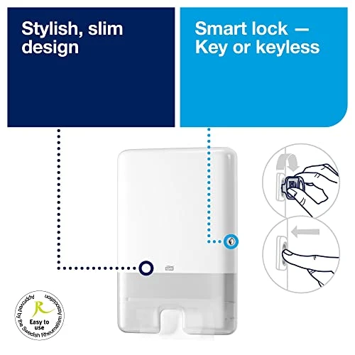 Tork Xpress Multifold Hand Towel Dispenser White H2, Slim, One-at-a-Time Dispensing, Elevation Design, 552020 4 Tork Xpress Multifold Hand Towel Dispenser White H2, Slim, One-at-a-Time Dispensing, Elevation Design, 552020 - Image 2