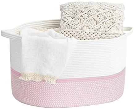 INDRESSME XXXLarge Woven Rope Basket 21" X 14" Blanket Storage Basket With Long Handles Decorative Clothes Hamper Basket Extra Large Baskets For Blankets Pillows 12 INDRESSME XXXLarge Woven Rope Basket 21" X 14" Blanket Storage Basket With Long Handles Decorative Clothes Hamper Basket Extra Large Baskets For Blankets Pillows - Image 10