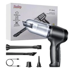 Pradory Wireless Handheld Car Vacuum Cleaner,12000PA Powerful Strong Suction Handheld Mini Vacuum Cordless 3 In 1 Keyboard Vacuum Cleaner Multifunctional Cleaner For Car,Office And Home Cleaning