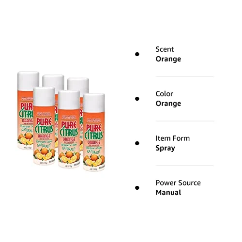 Pure Citrus Spray 4 Oz. Air Freshener, Orange (Pack Of 6) 3 Pure Citrus Spray 4 Oz. Air Freshener, Orange (Pack Of 6)
