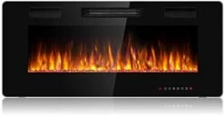 Tangkula 60 Inches Recessed Electric Fireplace, In-Wall & Wall Mounted Electric Heater With Adjustable Flame Color & Speed, Remote Control, Touch Screen, 750-1500W (60 Inches With Log Decoration) 21 Tangkula 60 Inches Recessed Electric Fireplace, In-Wall & Wall Mounted Electric Heater With Adjustable Flame Color & Speed, Remote Control, Touch Screen, 750-1500W (60 Inches With Log Decoration) -Household Cleaning Supply Store 41bHkggyyFL. AC