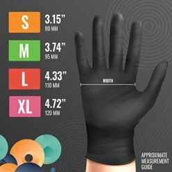 Reli. Black Nitrile Gloves (Large) -Household Cleaning Supply Store 41bIfHsl3ML