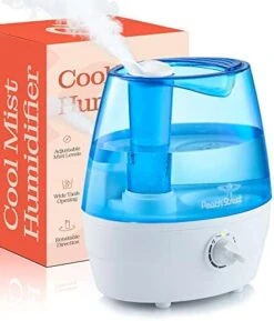 Cool Mist Humidifiers For Bedroom - 2.2L Water Tank, Baby, Office, Quiet Ultrasonic Air Vaporizer, Adjustable Mist Level, 360 Nozzle Rotation, Auto-Shut Off, Large Area Humidifier Easy Fill And Clean -Household Cleaning Supply Store 41cA1heq3PL. AC