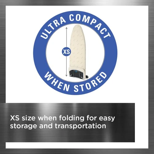 Rowenta Pro Compact Ironing Board With Hanger Rack 18 X 54 Inches Space Saving, Folding, 4 Legs IB9100,Beige 6 Rowenta Pro Compact Ironing Board With Hanger Rack 18 X 54 Inches Space Saving, Folding, 4 Legs IB9100,Beige - Image 4