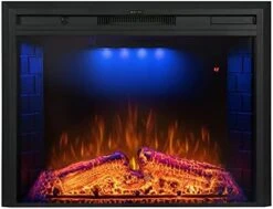 Benrocks 36'' Electric Fireplace Inserts, Recessed & Built In Wall Electric Fireplace Heater With Fire Crackling Sound, Adjustable Top Light & Flame Speed, Overheating Protection, 750/1500W Black -Household Cleaning Supply Store 41dBE2jpMwL. AC