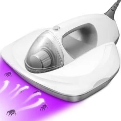 Jic Tcaik Bed Vacuum Cleaner,12kpa Machine Household Strong Suction Handheld Mattress Vacuum Cleaner Steamer With Heat Uv Sanitizing Light,Clean Up For Pillows,Sheet,Couch, Blankets,(Corded)