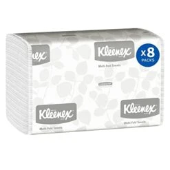 Household Cleaning Supply Store 4 Kleenex® Multifold Paper Towels (02046), 1-Ply, 9.2" X 9.4" Sheets, White, (150 Sheets/Pack, 8 Packs/Case, 1,200 Sheets/Case)