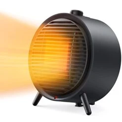 GENERIC Space Heater, 1500W Small Space Heater Energy Efficient PTC Ceramic Portable Heater With Thermostat, Tip-Over, Overheat Protection, Desk Electric Heater For Bedroom Office & Indoor Use