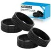 Garbage Fighter Braava Tires Replacement for 380T/320/321/375T/390T/Mint Plus 5200/4200, Easy Installation, Anti-Slip, Great Adhesion, Wheel Rubber Treads For All Kinds Of Hardwood Floor(Black 4 Pack) -Household Cleaning Supply Store 41hPZTQ33uL