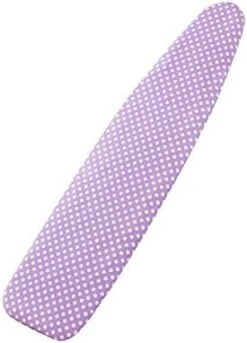 BRAMING Ironing Board Cover And Pad,100% Cotton And Heavy Duty Thick Padding With 1 Ironing Mat, Elasticized Edges, Fits Standard Sized Boards 15”X 54”(Purple And White Dots) -Household Cleaning Supply Store 41hnI8OYjcL. AC