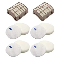 Colorfullife 4 Foam + 2 Post-Motor Filters For Shark Navigator Professional NV70, NV71, NV80, NVC80C, NV90, NV95, UV420 For Shark Rotator Professional XL Capacity NV90 Replacement Parts XFF80 XHF80