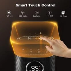 Portable Space Heater For Indoor Use, 1500W Electric Ceramic With 70° Oscillation, 24h Timer, Tip-over & Overheat Protection, Quiet Desk Bedroom Living Room Fireplace, Fast Heating Remote Control -Household Cleaning Supply Store 41i1dJhVXJL