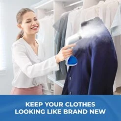 PurSteam 1400-Watt Steamer For Clothes, Wrinkle Remover, Fast Heat-up, Large Detachable Water Tank, Exact Measure Filler Cup And 2 In 1 Brush Included -Household Cleaning Supply Store 41iWp7KfyfL