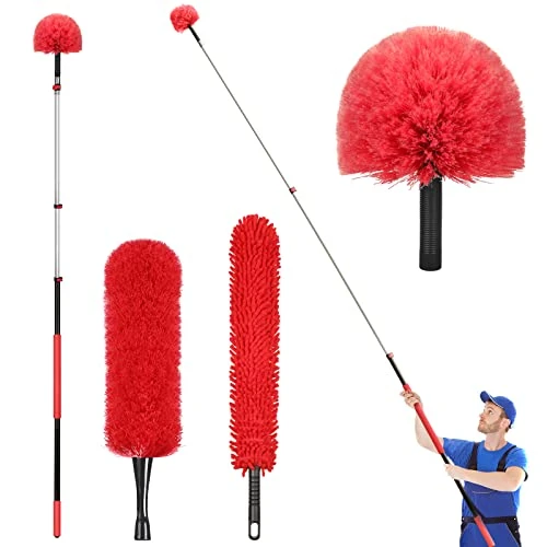20 Foot High Reach Dusting Kit With 5-12 Foot Extension Pole // High Ceiling Duster With Telescopic Pole // Cobweb Duster // Microfiber Duster // Outdoor & Indoor Extendable Duster Cleaning Kit 3 20 Foot High Reach Dusting Kit With 5-12 Foot Extension Pole // High Ceiling Duster With Telescopic Pole // Cobweb Duster // Microfiber Duster // Outdoor & Indoor Extendable Duster Cleaning Kit