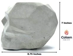 Colsen Tabletop Rubbing Alcohol Fireplace Indoor Outdoor Fire Pit Portable Fire Concrete Bowl Pot Fireplace (Skull) (Gray) -Household Cleaning Supply Store 41jrSRmbdTL