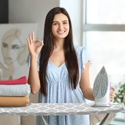 Ironing Board Cover And Pad, Standard Size 15" X 54" Iron Board Replacement Cover, 4 Layers Extra Thick Iron Board Cover Resist Scorching And Staining With Elastic Edge And 2 Fastener Straps -Household Cleaning Supply Store 41lvQjsoFZL