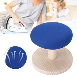 Small Ironing Board, Portable Wood Iron Board For Sewing Craft Room Household Dorm (Round Ironing Stool) -Household Cleaning Supply Store 41mSBiPxa6L