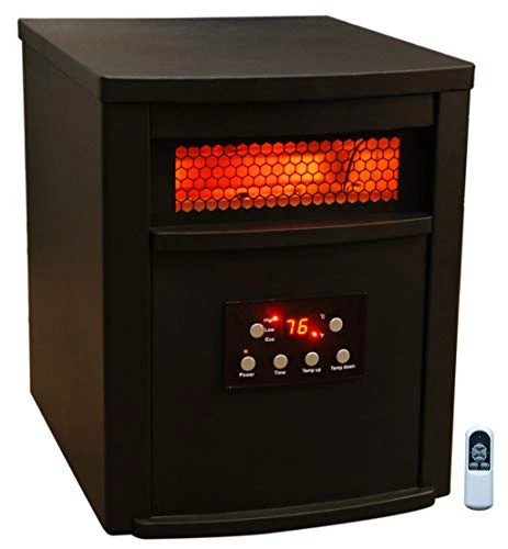 LifeSmart LifePro 1500W Portable Electric Infrared Quartz Indoor Space Heater With 6 Adjustable Heating Elements And Remote Control, Black 7 LifeSmart LifePro 1500W Portable Electric Infrared Quartz Indoor Space Heater With 6 Adjustable Heating Elements And Remote Control, Black - Image 5