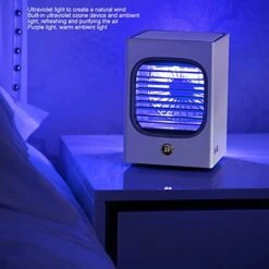 Evaporative Air Cooler, Portable Cooling Fan With Cooling & Humidifying Function, 3s Rapid Cooling, 120° Oscillation, 180ML Removable Water Tank, USB Rechargeable Desk Fan, White -Household Cleaning Supply Store 41nxGcbAnSL