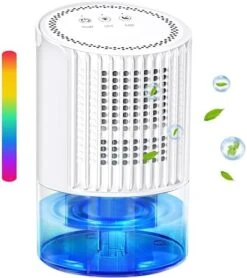Dehumidifiers For Home - 35oz Bathroom Dehumidifier Portable Small Dehumidifier With Auto Defrost Function,2 Working Modes,Smart Auto-Off,Ultra Quiet For Bedroom,Basement,Room,Wardrobe,Kitchen - White -Household Cleaning Supply Store 41oHmM3 baL. AC