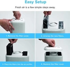 LEVOIT LV-H128 Air Purifier Replacement, 3-in-1 Pre-Filter, Capture Dust Smoke Pollen, Activated Carbon, 3-Stage Filtration System, 2 Piece Set, LV-H128-RF, 1 Pack -Household Cleaning Supply Store 41ookAidqaL
