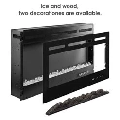 AuAg 60 Inch Electric Fireplace, Ultra-Thin In-Wall Recessed/Wall Mounted Fire Place Heater, Low Noise Remote Control With Timer, Touch Screen, Adjustable Flame Color, Log & Crystal 1500/750W 13 AuAg 60 Inch Electric Fireplace, Ultra-Thin In-Wall Recessed/Wall Mounted Fire Place Heater, Low Noise Remote Control With Timer, Touch Screen, Adjustable Flame Color, Log & Crystal 1500/750W -Household Cleaning Supply Store 41pcgZDpaRL