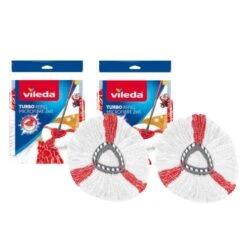Vileda Turbo 2-in-1 Microfibre Mop Refill Head, 16.5 X 30 X 22 Cm, Red