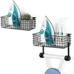 Ironing Board Hanger Wall Mount Ironing Board Rack And Iron Holder With Shelf Metal Ironing Board Hook For Wall Laundry Room Organization And Storage White -Household Cleaning Supply Store 41qpvrWreVL. AC