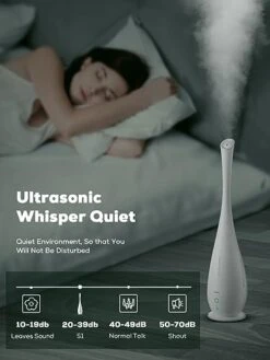 Aiheal Humidifier For Bedroom, 5L Cool Mist Floor Humidifiers For Large Room, Quiet Ultrasonic Humidifier With Smart Humidistat Mode And Essential Oil Diffuser, Baby Humidifiers With Sleep Mode, White 11 Aiheal Humidifier For Bedroom, 5L Cool Mist Floor Humidifiers For Large Room, Quiet Ultrasonic Humidifier With Smart Humidistat Mode And Essential Oil Diffuser, Baby Humidifiers With Sleep Mode, White -Household Cleaning Supply Store 41rQUIlsoaL