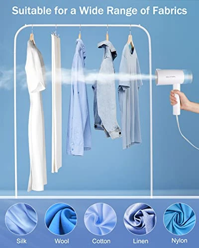 BEAUTURAL Steamer For Clothes, Foldable Handheld Clothing Wrinkles Remover For Garments, 30-Second Fast Heat-up, Portable Fabric Steamer For 120V Countries, Not For Use In 220V Such As Europe 6 BEAUTURAL Steamer For Clothes, Foldable Handheld Clothing Wrinkles Remover For Garments, 30-Second Fast Heat-up, Portable Fabric Steamer For 120V Countries, Not For Use In 220V Such As Europe - Image 4