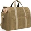 INNO STAGE 22oz Waxed Canvas Fire Wood Log Carrier Tote Bag For Fireplace With Patented Self Standing Design For Hay Hauling Outdoor Camping Or BBQ Barbecue- Khaki -Household Cleaning Supply Store 41sPFi5Kl1L