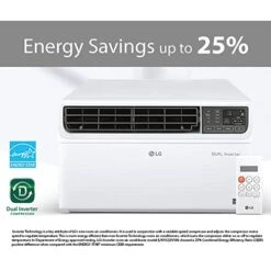 LG 10,000 BTU Dual Inverter Smart Window Air Conditioner, Cools 450 Sq. Ft., Ultra Quiet Operation, Up To 25% More Energy Savings, ENERGY STAR®, Works With LG ThinQ, Amazon Alexa And Hey Google, 115V 11 LG 10,000 BTU Dual Inverter Smart Window Air Conditioner, Cools 450 Sq. Ft., Ultra Quiet Operation, Up To 25% More Energy Savings, ENERGY STAR®, Works With LG ThinQ, Amazon Alexa And Hey Google, 115V -Household Cleaning Supply Store 41t81pJvRAL
