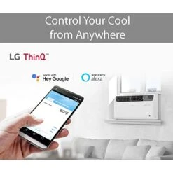LG 10,000 BTU Dual Inverter Smart Window Air Conditioner, Cools 450 Sq. Ft., Ultra Quiet Operation, Up To 25% More Energy Savings, ENERGY STAR®, Works With LG ThinQ, Amazon Alexa And Hey Google, 115V 12 LG 10,000 BTU Dual Inverter Smart Window Air Conditioner, Cools 450 Sq. Ft., Ultra Quiet Operation, Up To 25% More Energy Savings, ENERGY STAR®, Works With LG ThinQ, Amazon Alexa And Hey Google, 115V -Household Cleaning Supply Store 41uNEjTRyeL