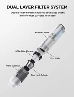 LiTHELi Handheld Vacuum Cleaner Cordless,10000Pa Suction Power With Rechargeable U Battery Ultra Lightweight Mini Car Vacuum 14 LiTHELi Handheld Vacuum Cleaner Cordless,10000Pa Suction Power With Rechargeable U Battery Ultra Lightweight Mini Car Vacuum -Household Cleaning Supply Store 41ucIw6FUyL