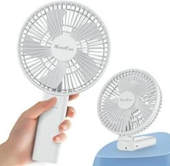 HandFan 6 Inch Handheld Fan 4000mAh Battery Operated Fan 6 Settings Personal Desktop Fan With 5-34H Working Time Removable Base Strong Airflow -Household Cleaning Supply Store 41vFUpvtrXL. AC