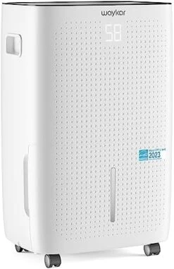 Waykar 80 Pints Energy Star Dehumidifier For Spaces Up To 5,000 Sq. Ft At Home, In Basements And Large Rooms With Drain Hose And 1.14 Gallons Water Tank (JD025CE-80) -Household Cleaning Supply Store 41vFYiTT0iL. AC