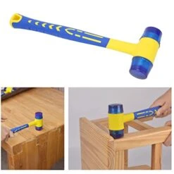 Portable Mini Rubber Hammer,10in Rubber Mallet,Detachable Mounted Hammer With Anti Slip Handle,Lightweight Double Face Hammer Mallets For Flooring Installation -Household Cleaning Supply Store 41vThkaK2NL