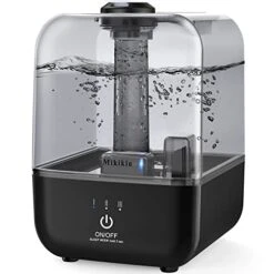 Cool Mist Humidifiers For Bedroom, Ultrasonic Air Humidifiers For Large Room Baby Home, 4.5L Top Fill Personal Humidifier With Adjustable Mist Mode, Lasts Up To 30 Hours, Auto Shut-Off - Bright Black