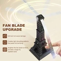 Fly Fans For Table, Rechargeable Fly Fan For Outdoor Tables, Three Speed Fly Fan Repellent Indoor Outdoor, Portable Fly Fans Spinner For Restaurant, Party, Home 3PCS