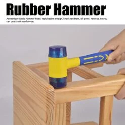 Portable Mini Rubber Hammer,10in Rubber Mallet,Detachable Mounted Hammer With Anti Slip Handle,Lightweight Double Face Hammer Mallets For Flooring Installation -Household Cleaning Supply Store 41w8QPqKoRL
