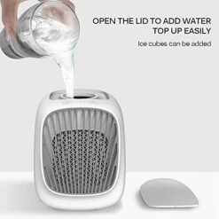 DIWANG Small Desk Fan Portable Cooler Fan Water Cooling Fan Mini Air Cooler Adjustable Wind Speed USB Small Air Cooler For Home Office Desktop Fan 11 DIWANG Small Desk Fan Portable Cooler Fan Water Cooling Fan Mini Air Cooler Adjustable Wind Speed USB Small Air Cooler For Home Office Desktop Fan -Household Cleaning Supply Store 41wJi6i6JgL