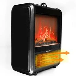 Comfort Zone CZFP1 600/1,200-Watt Mini Fireplace Heater With Realistic 3D Flame, Stay-Cool Body, Carry Handle, Overheat Sensor, And Safety Tip-Over Switch, Red -Household Cleaning Supply Store 41wZXVUe2zL. AC