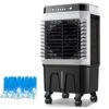 BeiLiHe Portable Evaporative Air Cooler, 3 Speeds Cooling Fan With 4 Ice Box, 120°Oscillation Swamp Cooler With 4 Universal Wheel, 40L Water Tank, Mechanical & Remote Control (Color : Mechanical) -Household Cleaning Supply Store 41xORyXRt8L