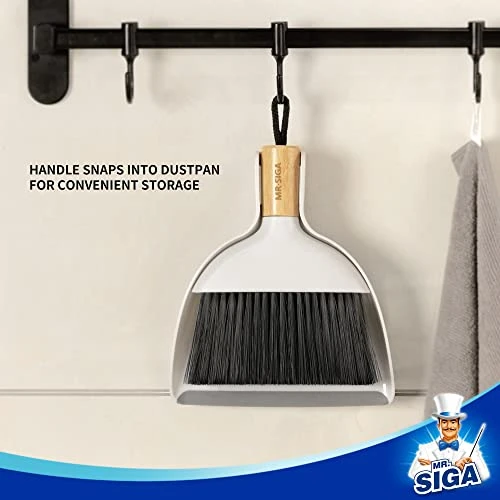 MR.SIGA Mini Dustpan And Brush Set, Portable Cleaning Brush And Dustpan Combo With Bamboo Handle, 1 Set 6 MR.SIGA Mini Dustpan And Brush Set, Portable Cleaning Brush And Dustpan Combo With Bamboo Handle, 1 Set - Image 4
