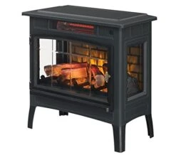 Duraflame Electric Infrared Quartz Fireplace Stove With 3D Flame Effect, Black -Household Cleaning Supply Store 41xneyiRm6L