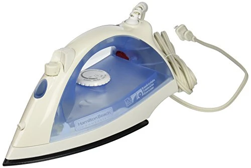 Hamilton Beach Commercial Lightweight Steam Iron With 3-Way Automatic Shutoff And Nonstick Soleplate (HIR200R), White 3 Hamilton Beach Commercial Lightweight Steam Iron With 3-Way Automatic Shutoff And Nonstick Soleplate (HIR200R), White