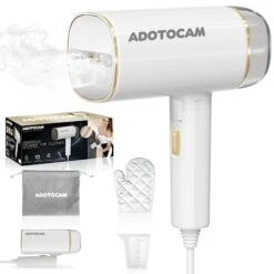 ADOTOCAM Steamer For Clothes, Portable & Compact 1200W Garment Steamer, 30 Seconds Fast Heat Up, With 170ml Large Water Tank, Portable Steamer For Clothes Travel Mini For Home And Travel