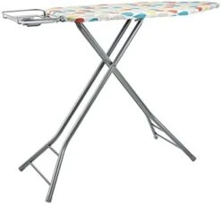 Amazon Basics Ironing Board Large 122x43 Cm With Iron Rest H Shape, Gray, Polka Dots -Household Cleaning Supply Store 41yzqiSzPSL. AC