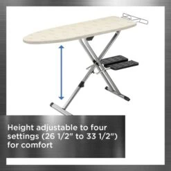 Rowenta Pro Compact Ironing Board With Hanger Rack 18 X 54 Inches Space Saving, Folding, 4 Legs IB9100,Beige 14 Rowenta Pro Compact Ironing Board With Hanger Rack 18 X 54 Inches Space Saving, Folding, 4 Legs IB9100,Beige -Household Cleaning Supply Store 41zmc8Mm5aL
